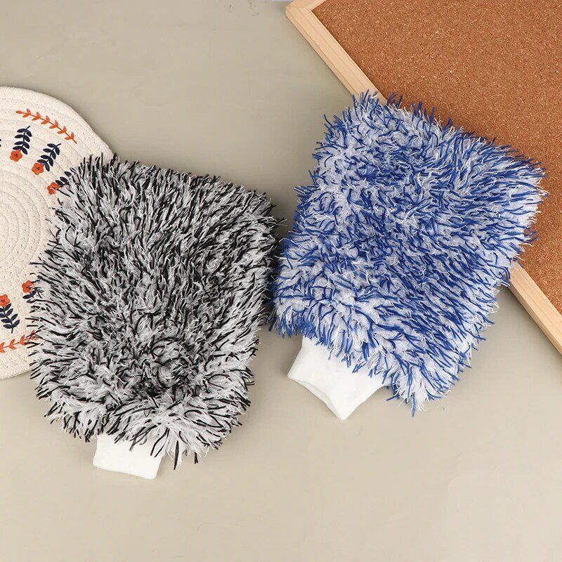 1Pc Car Wash Double Sided Car Plush Cleaning Gloves Non-Slip Microfiber Easy To Cleaning Car Wash Gloves Car Accessories