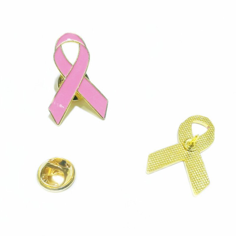 10 Stück Brosche Pin Brustkrebs-Bewusstsein Frauen Dame Band Revers Pin Drop Shipping
