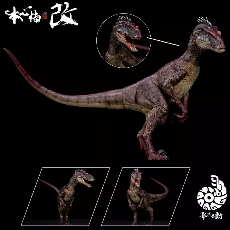Nanmu Velociraptor Model dinosaurus Raptor, figur kesatria darah Ratu Putih