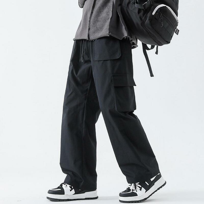Pantalones Cargo de Hip Hop para hombre y mujer, ropa de calle con múltiples bolsillos, pantalones Harem de cintura elástica, pantalones de chándal casuales Harajuku