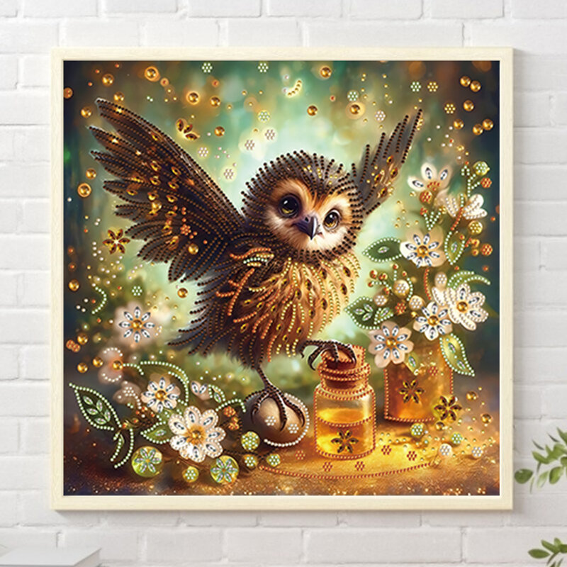 5D DIY Partial Special Shaped Drill Diamond Painting Animals Decoration 40x40cm