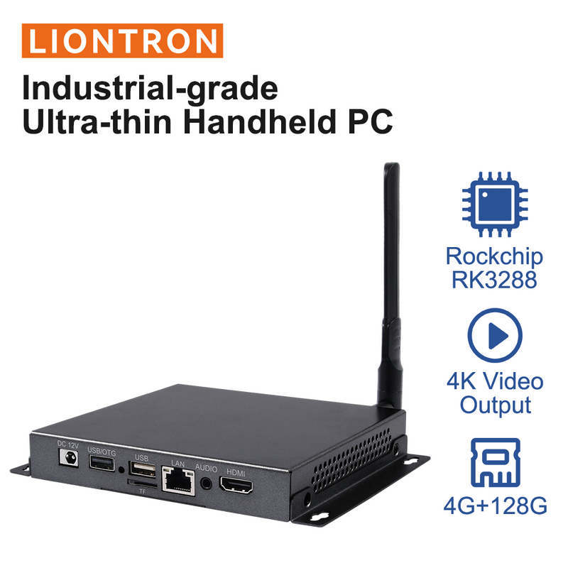Безвентиляторный промышленный мини-ПК USB HDMI LAN Ubuntu 18,04 、 Debian 9 、 Buildroot + QT Android OS Rockchip RK3288 CPU