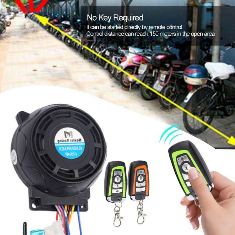 Anti-roubo inteligente sem fio bicicleta alarme para Ebikes, chaveiro do carro, chave controle remoto, alarme de bicicleta