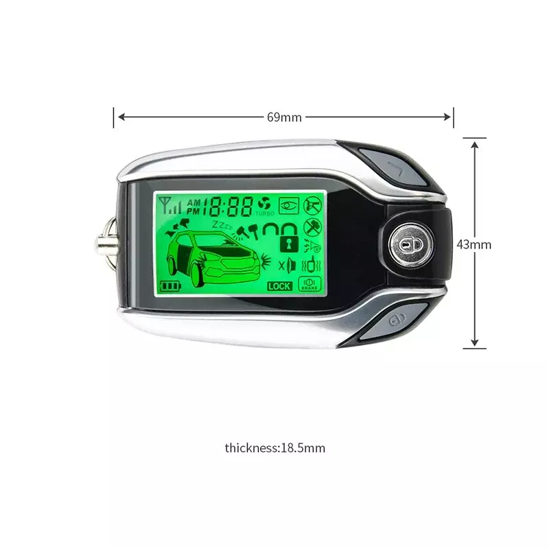 Wholesale Pke-Passive Keyless Entry Shock Warning Remote Trunk Release 2 Way Car with Rechargeable Lcd Key Fob