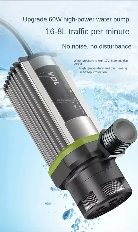 36V/220V Portable Electric Shower Head for Outdoors and Home with Auto Heating and Self-priming Feature