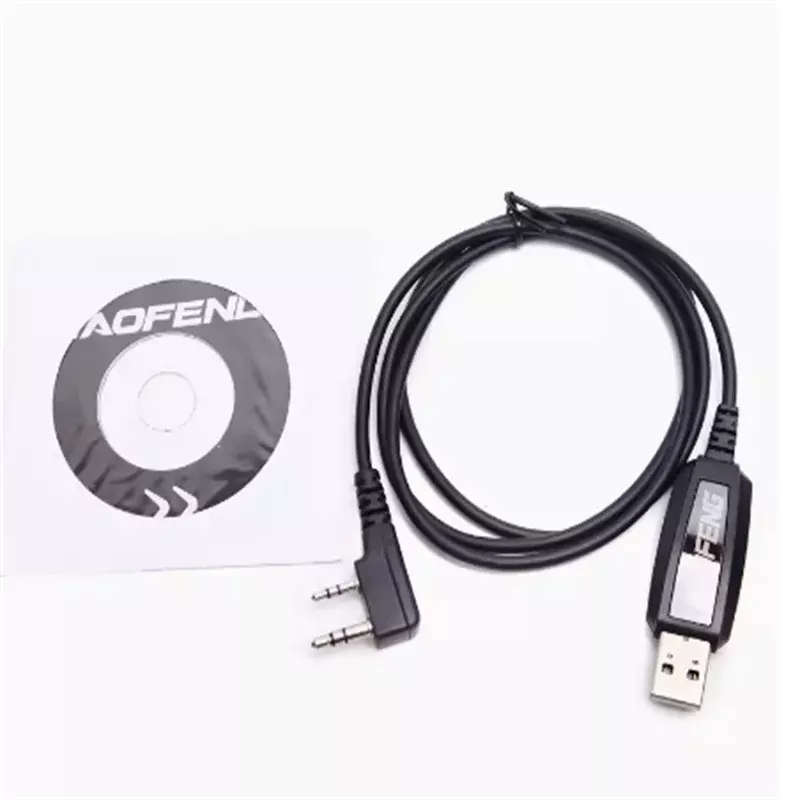 UV-K5 USB Programming Cable for Baofeng UV-5R Quansheng K6 UV5R Plus UV-13 UV-17 Pro ProgrammingCable Driver with CD Software