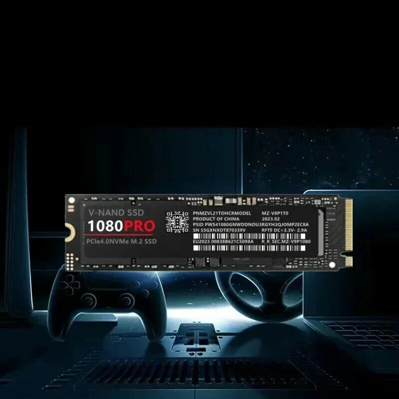 ฮาร์ดดิสก์1080PRO ภายในแบบใหม่ของแท้ฮาร์ดดิสก์แบบโซลิดสเตตฮาร์ดดิสก์แบบ NGFF M.2 PCIe 4.0 NVMe 2.0 SSD สำหรับเดสก์ท็อป PS5เกมพีซี