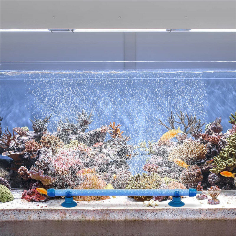 Aquarium Bubble Wall Tube Oxygen Aeration Pump Fish Tank Air Stone หลอดออกซิเจน Diffuser Air ผ้าม่าน Accesorios Para Acuario