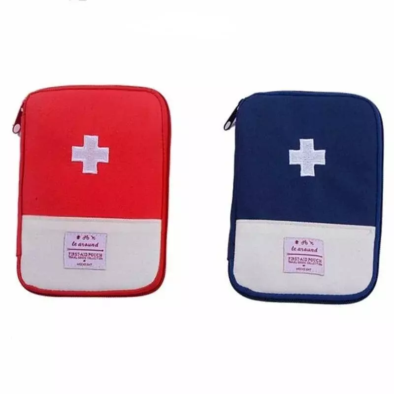15x10.5cm First Aid Kit Patches Band Aid Pills Storage Bag Bandages Fabric Survival Empty First Aid Bag Emergency Kit