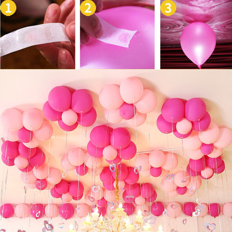 Balão Cola Dot Adesivo para Balões, Balão Acessórios, Stand Arch, Festa de Casamento, Aniversário