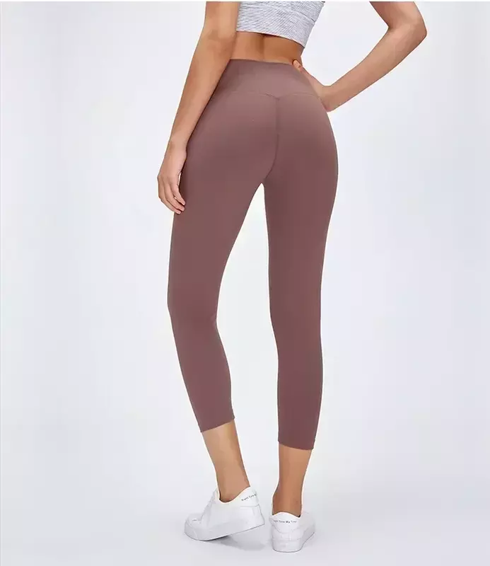Lemon celana olahraga wanita, Legging Yoga pinggang tinggi Fitness 20 "Jogging Gym ketat bernapas celana panjang Betis pakaian olahraga