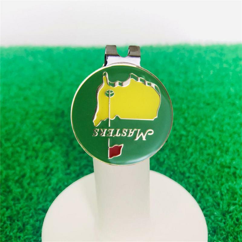 Wyjmowany Marker golfowy ze stopu magnetycznego piłka golfowa z przypinka do czapki golfowej kwiat biały mapa usa i golfistą w stylu winogron