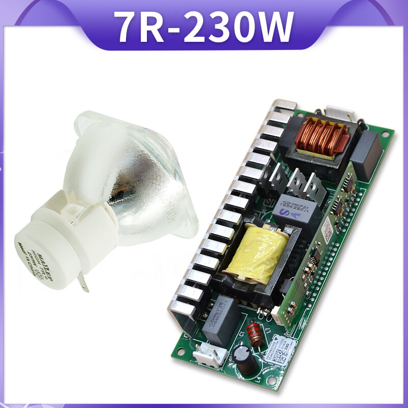 หลอดไฟแบบขยับหัวได้7R 230W 7R 230W บัลลาสต์พร้อมไฟเคลื่อนที่หัวลำแสงสำหรับไฟสปอร์ตไลท์เคลื่อนหัว7R MSD