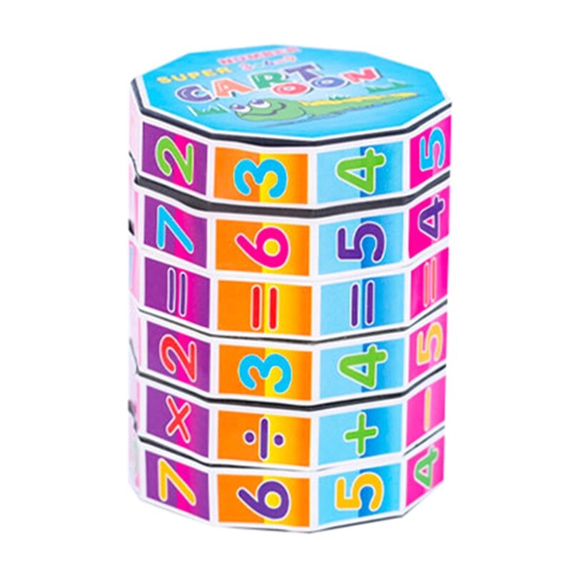 Cubo matemáticas bolsillo para niños, juguetes aprendizaje aritmético, divertido juego interactivo, regalo