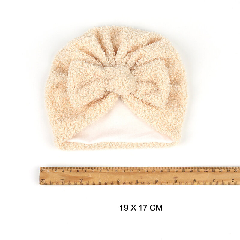 Caldo cappello da bambino spesso orsacchiotto tessuto turbante neonata ragazzo cappelli inverno neonato berretti bambini cappelli cofano accessori per bambini