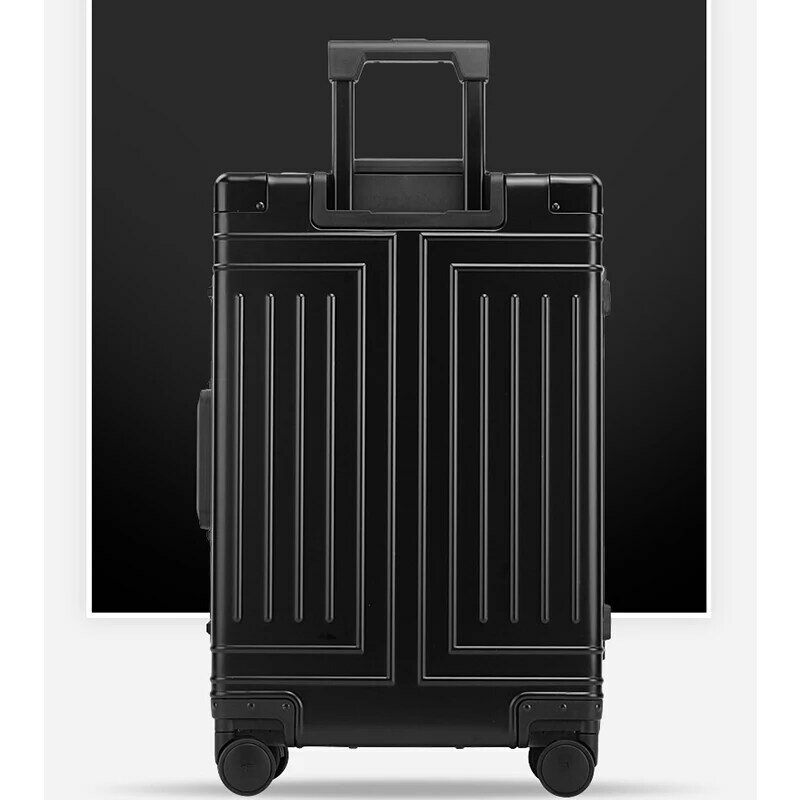 حقيبة عربة معدنية مضادة للماء مع عجلات ، عربة الأمتعة المقصورة ، حقيبة سفر الألومنيوم ، 20 "، 24" ، 26 "، 30"