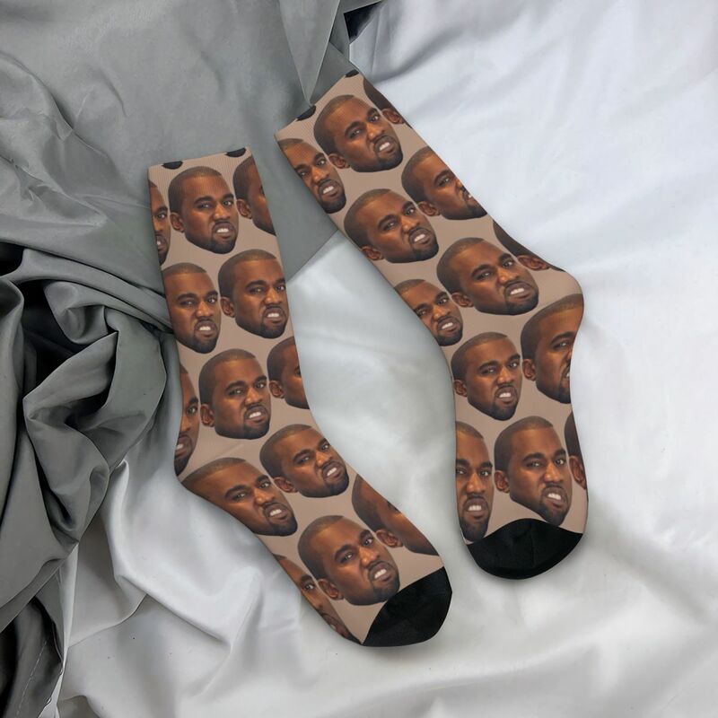 Kanye West Meme ถุงเท้าผู้ชายผู้หญิง, ถุงเท้าลำลองถุงเท้าคุณภาพดีฤดูใบไม้ผลิฤดูร้อนฤดูใบไม้ร่วงฤดูหนาวของขวัญ