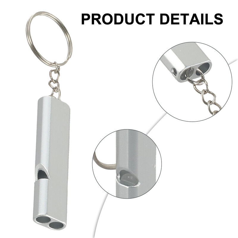 120db Outdoor Survival SOS Whistle Aluminum Camping Hiking Keychain Portable Dual-1111111111111111111111111111