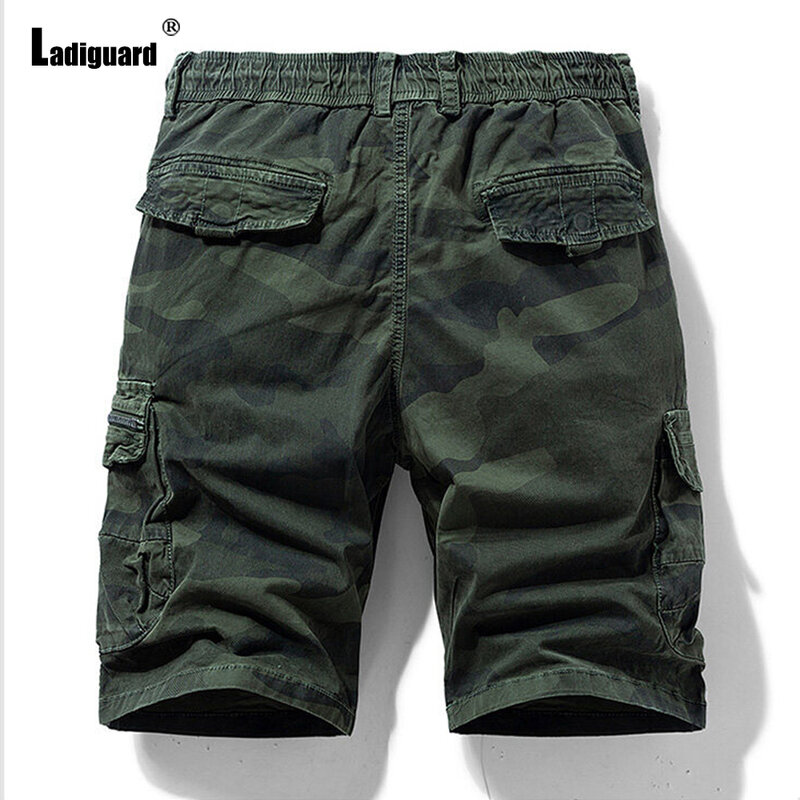 Ladiguard 2023 Stijlvolle Eenvoud Mode Militaire Camouflage Shorts Heren Casual Stand Zak Halve Broek Heren Cargo Short Homme