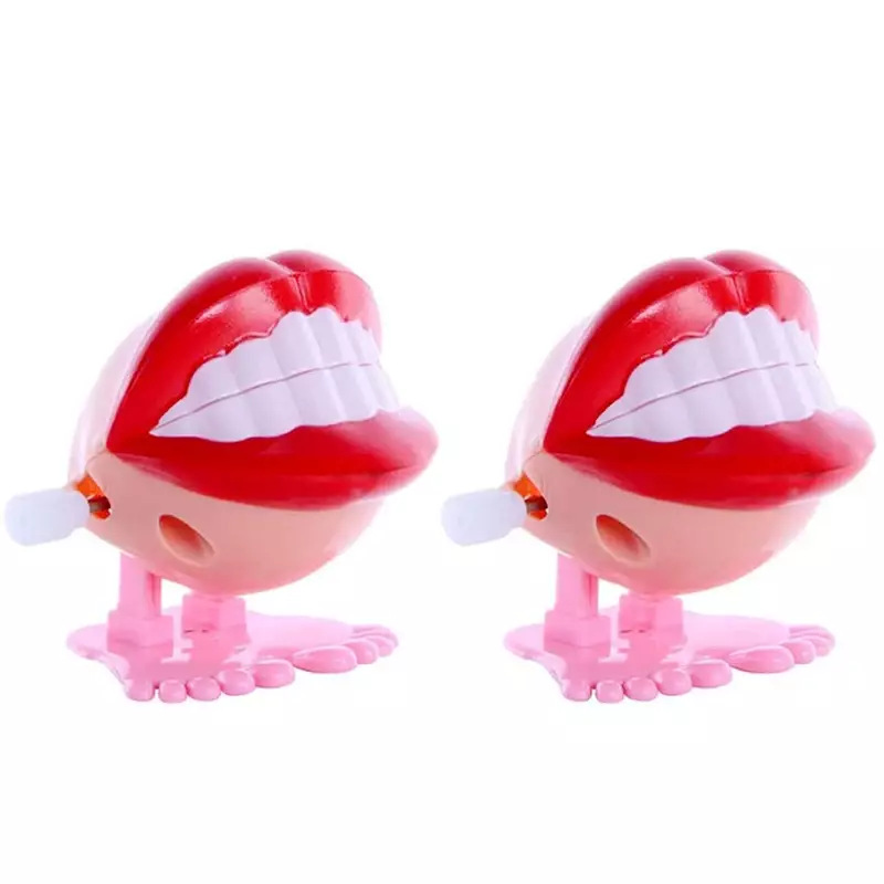 Creative Mini Funny Cute Walking Teeth Shape Clockwork Toy For Baby Kids Plastic Wind Up Toys Halloween Christmas Gifts