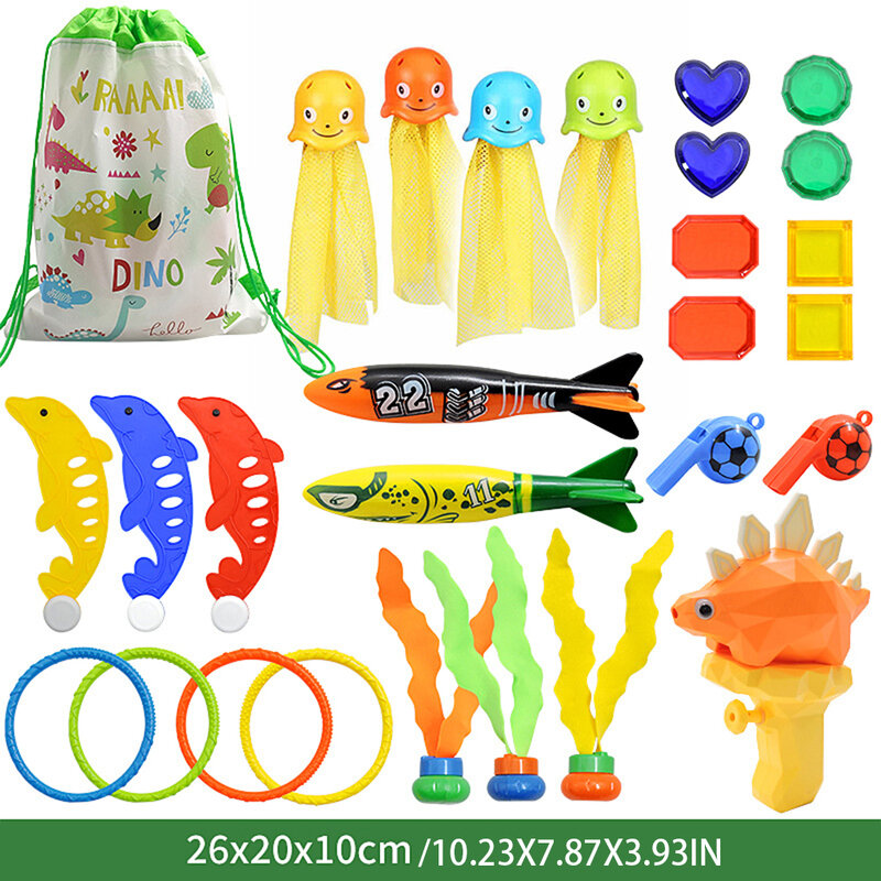 Conjunto de brinquedos educativos infantis, coordenação e habilidades de mergulho, ABS, jogo de piscina subaquática, fácil de entender, variedade