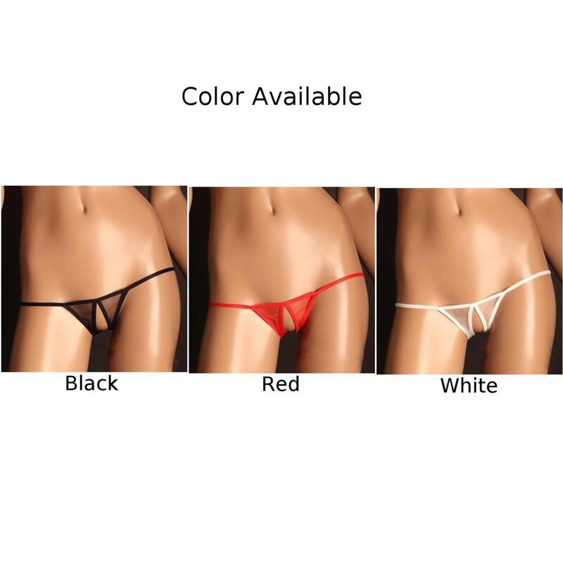 Mini string en maille transparente pour femme, sous-vêtement sexy, culotte, entrejambe ouvert, dos en T, taille basse 7.0