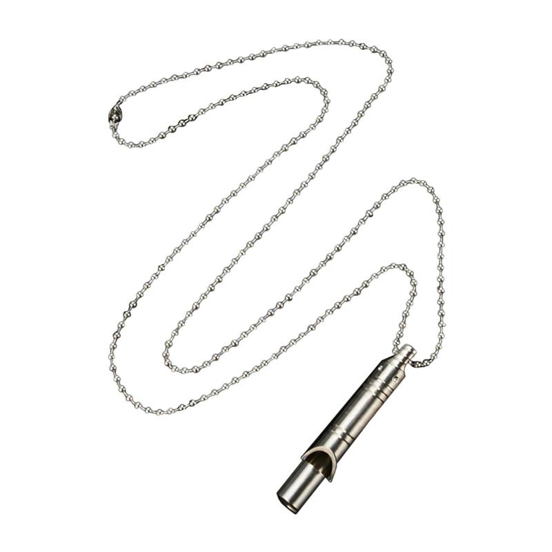 Многофункциональное ожерелье со свистком на длинной цепочке для кемпинга и походов