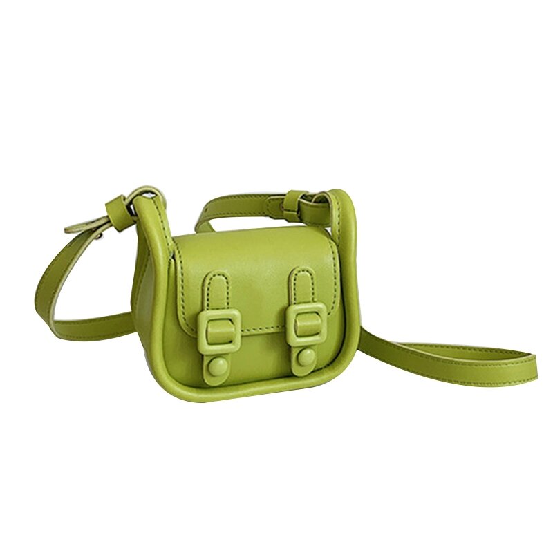 2024 neue Stilvolle Kleine Schulter Taschen für Frauen Mädchen Solide Umhängetaschen PU Leder Handtasche Geldbörse