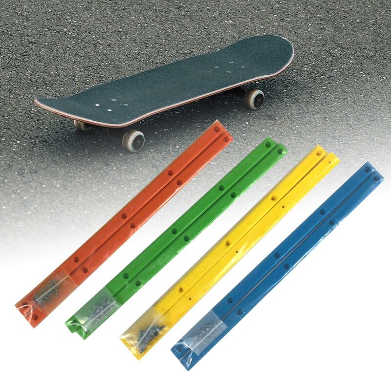 Paar Skateboard Rails Longboard Deck Verminderen Wrijvingsrand Beschermende Strips