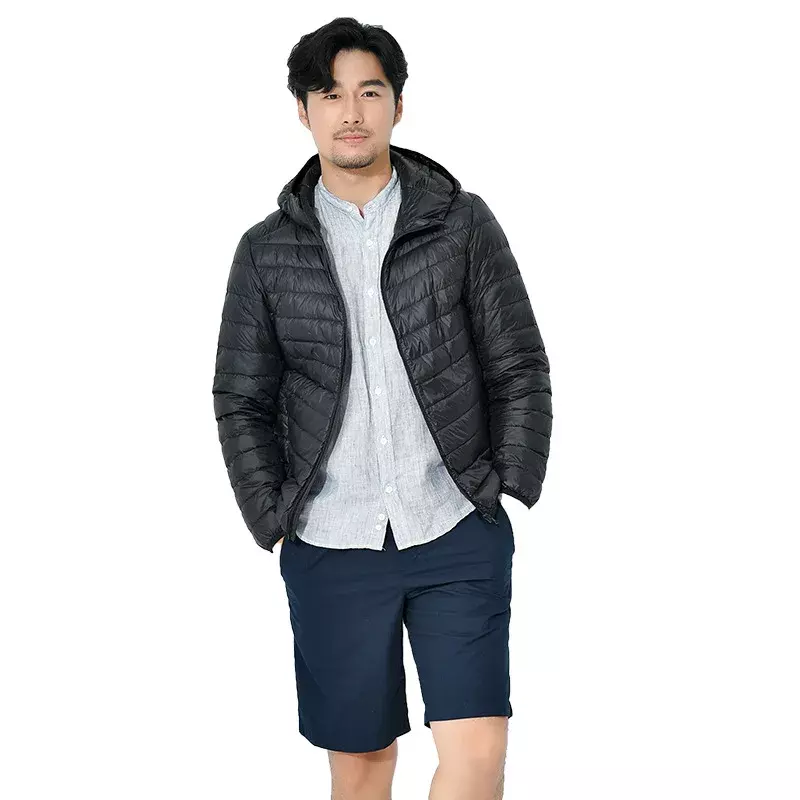 Мужская Утепленная куртка-пуховик с капюшоном, новинка осень-зима 2024, мужская легкая куртка с изоляцией, зимнее пальто, размеры 5XL, 6XL, 7XL