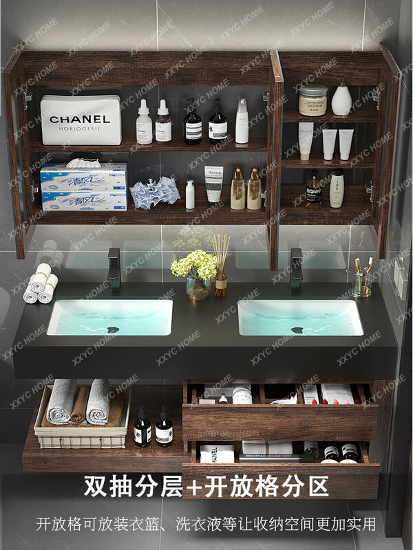 Полностью моющийся шкаф для ванной комнаты, Современная Минималистичная раковина для стола в ванной комнате