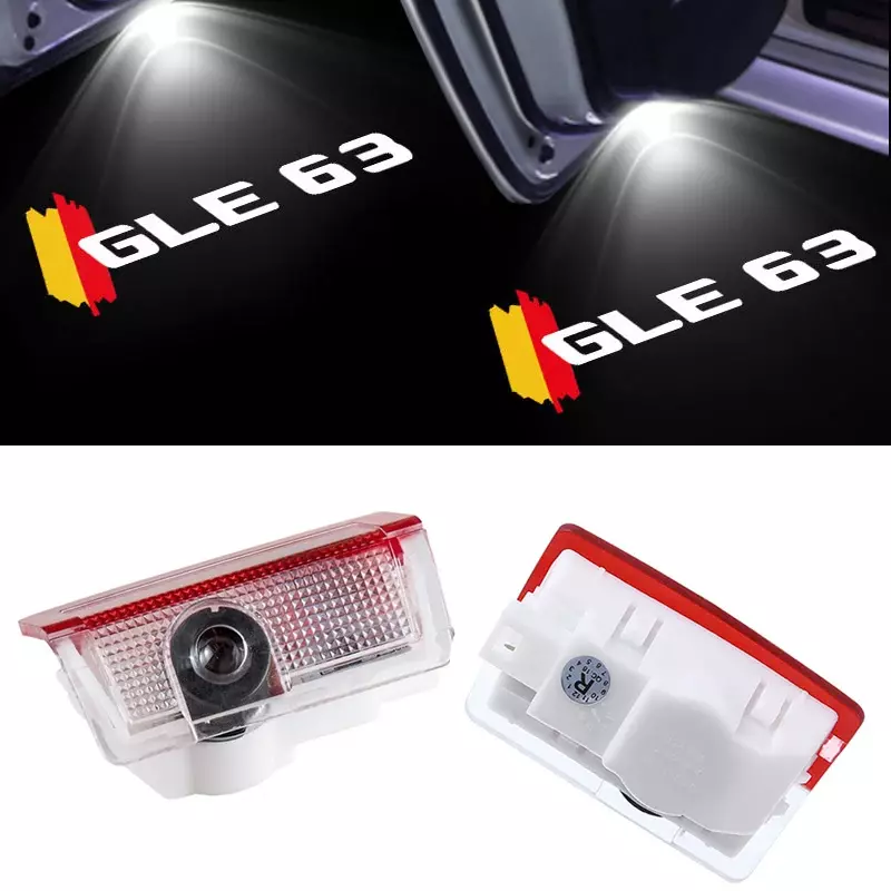 Luz de bienvenida para puerta de coche, proyector láser LED, lámpara de sombra fantasma, accesorios de luz para puerta, 2 piezas, para Mercedes Benz GLS 63
