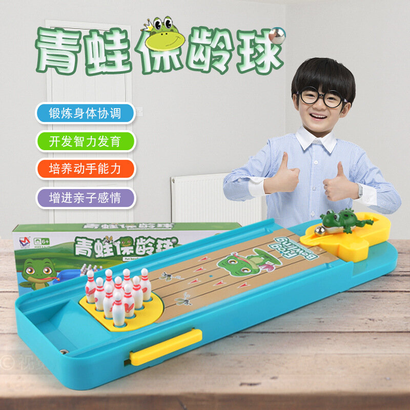 Katak Bowling Puzzle menjalankan permainan Mini mesin lucu ejeksi bola permainan Desktop pesta festival bayi laki-laki perempuan hadiah mainan anak ulang tahun