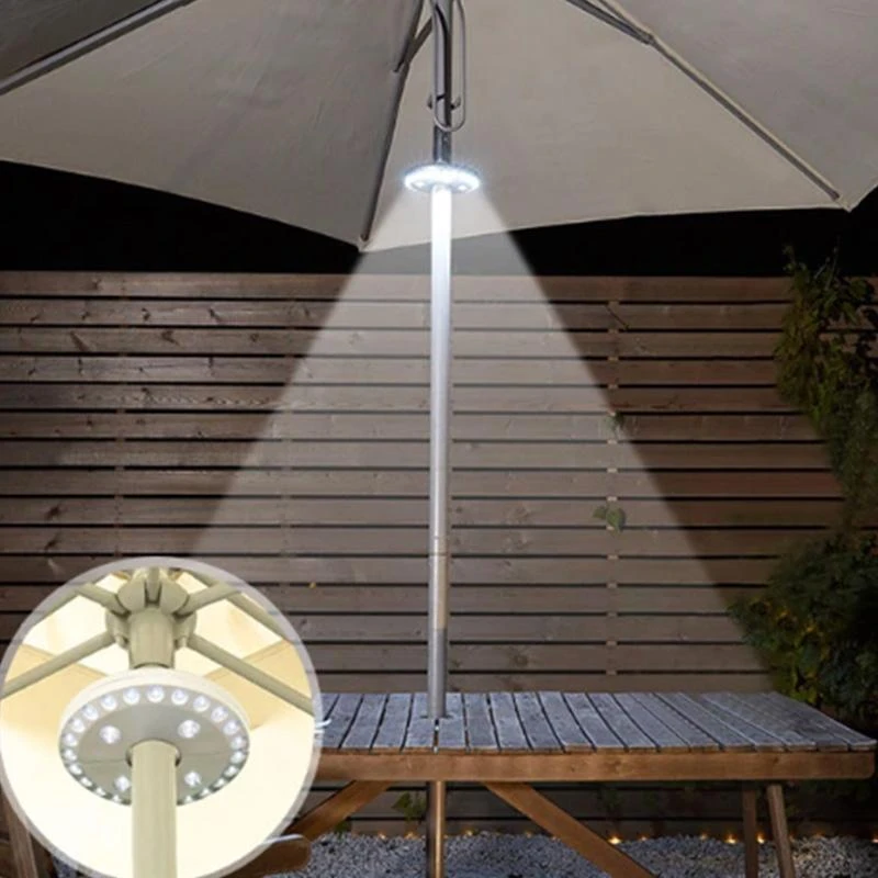 Led 슈퍼 밝은 파티오 LED 우산 빛 야외 휴대용 캠핑 텐트 조명 램프 후크 정원 랜턴, 1 개, 드롭 배송