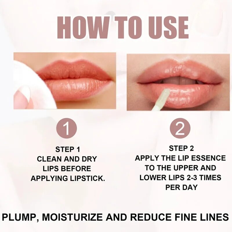 Spulchniacz warg Serum zwiększa elastyczność ust, natychmiastowy zwiększający objętość olejku eterycznego redukuje drobne linie nawilżające odżywiają seksowne pielęgnacja ust