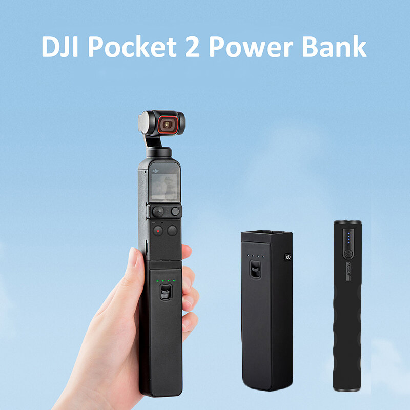 STARTRC-DJI Pocket 2 Mobile Power Bank, Carregador de carregamento rápido portátil, Handheld Camera Extension Rod para OSMO Pocket 2, 3200mAh