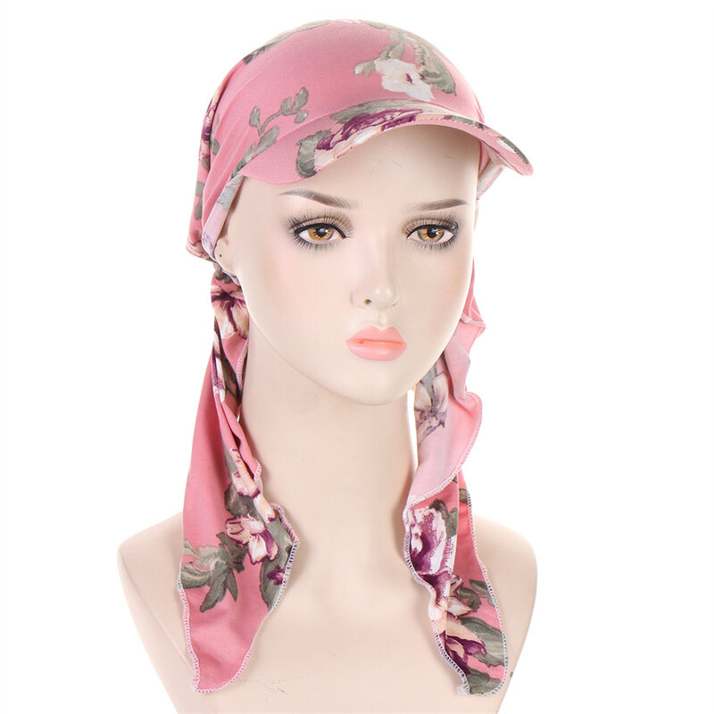 Мусульманский хиджаб, тюрбан, шапка для женщин, бейсболка для девочек, солнцезащитные шапки, головной платок, шарф, кепка, модные женские мягкие шарфы с цветочным принтом