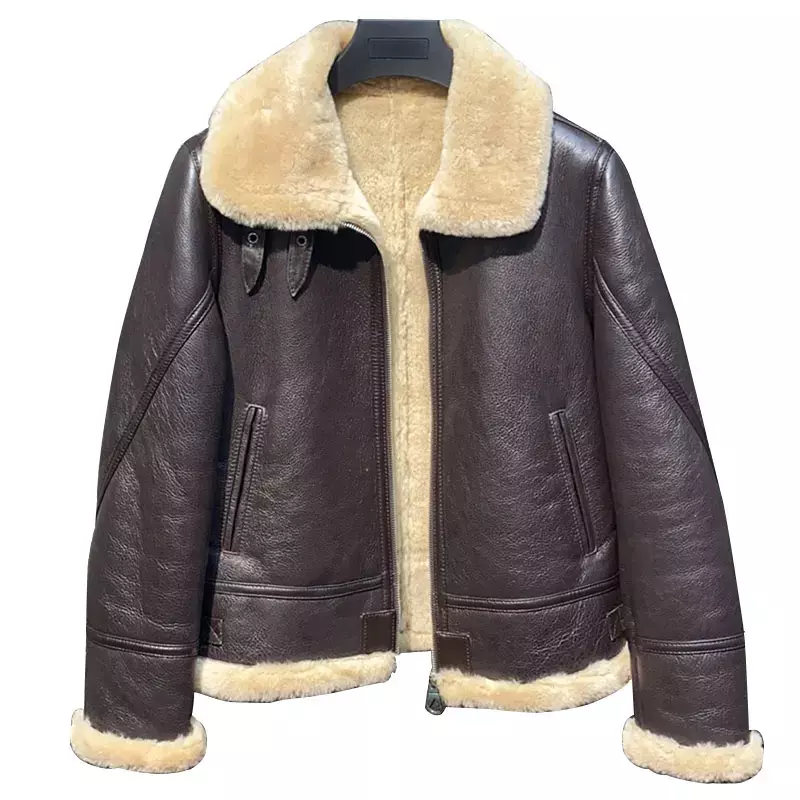 21 giacca invernale donna vera pelle vera pelliccia cappotto donna capispalla spessa pelle di pecora naturale giacca di pelliccia Abrigos Mujer FCY
