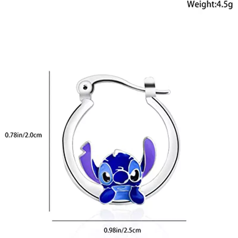 NEW Disney Stitch Cartoon Dangle Earrings Needle Simple High Quality Earring Female Jewelry Fashion Accessorie Jewelry Girl Gift