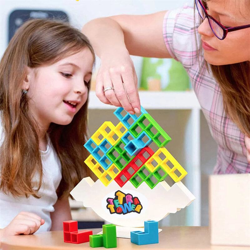테트라 타워 게임 밸런스 타워 퍼즐 보드 게임, 어린이 빌딩 블록 장난감, 3D 퍼즐 블록, DIY 조립 러시아어 퍼즐