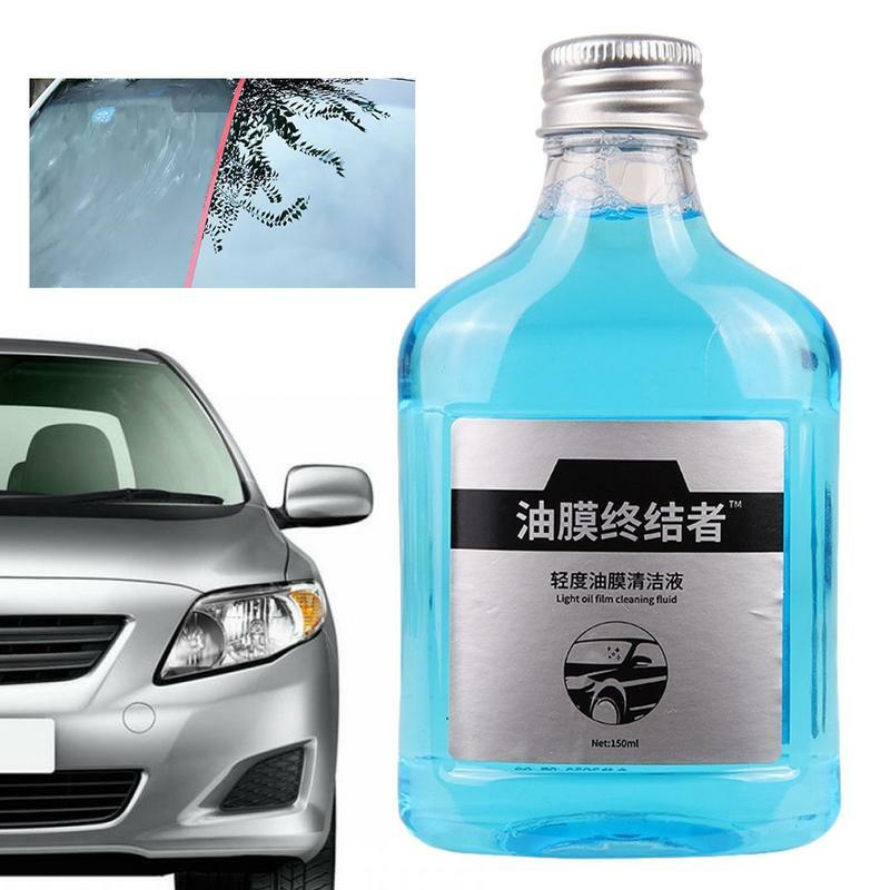 Car Glass Oil Film Remover 150ml Portable Cleaning Liquid Powerful Decontamination Cleaning Supplies For Watermarks for cars