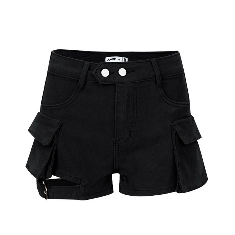 Amerikaanse Retro Tooling Denim Shorts Sexy Vrouwen Kleding Zomer 2023 Nieuwe Nniche Design Gevoel Grote Pocket Casual Shorts Tij