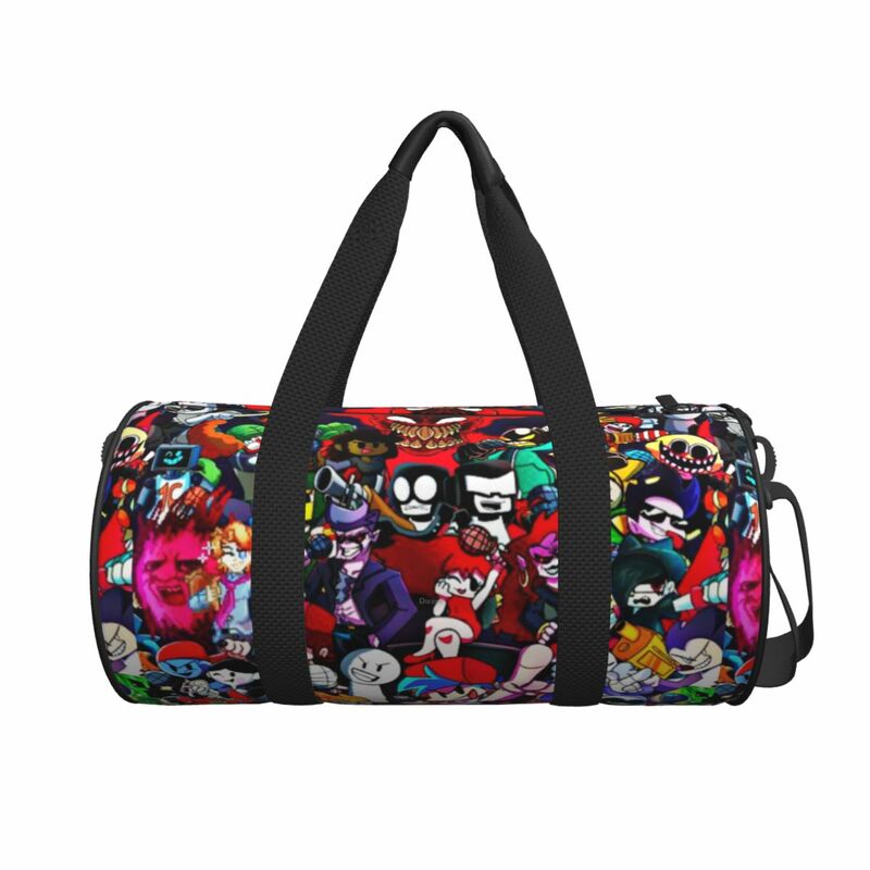 Travel Bag Gamer Characters Gym Bag Cartoon Doodle Weekend Sports Bags Large Luggage Custom Handbag Funny Fitness Bag For Couple
