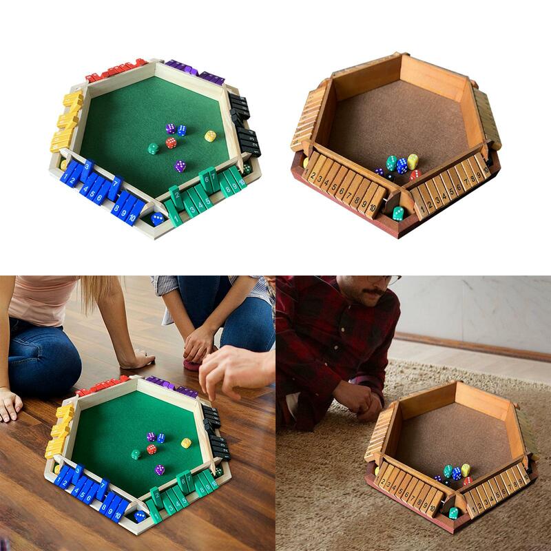 Wooden Table Dice Games, Party Game, Entertainment Classic Tabletop Games Math Game for Bar Pub