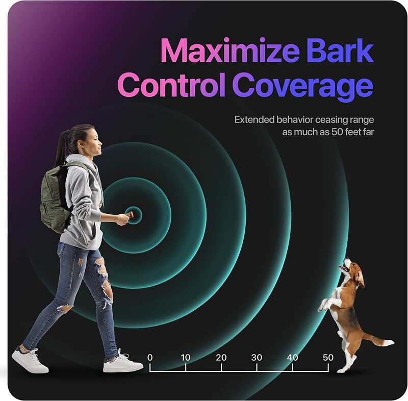 Répulsif à ultrasons pour chiens de compagnie, dispositif d'entraînement aste anti-aboiement dispositif dissuasif avec lampe de poche LED version 2023