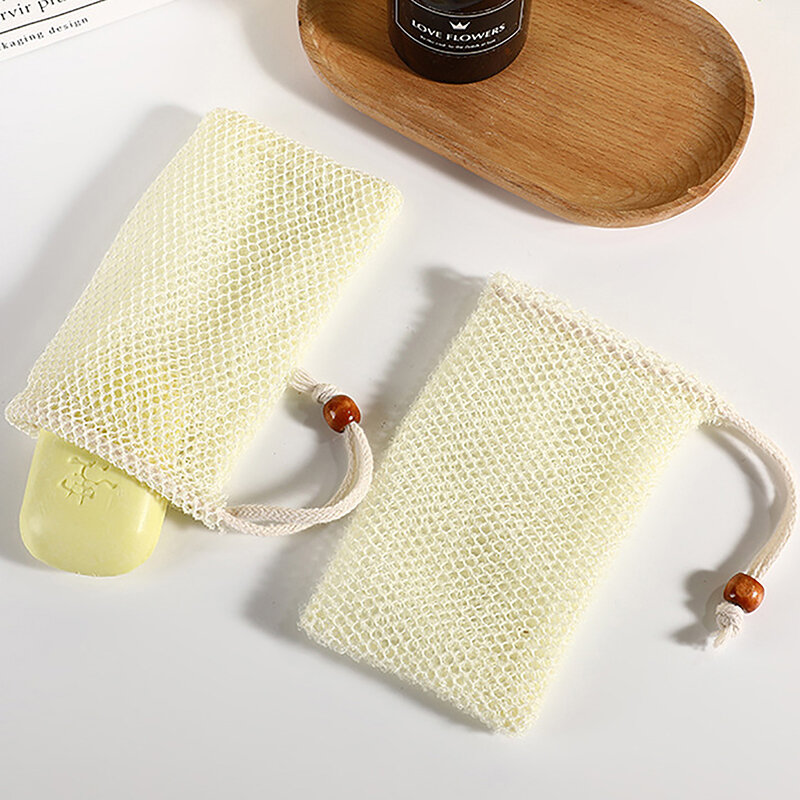Мешок для мыла из хлопка, вместительная пенопластовая сумка для мыла, сетчатый карман для держателя для душа