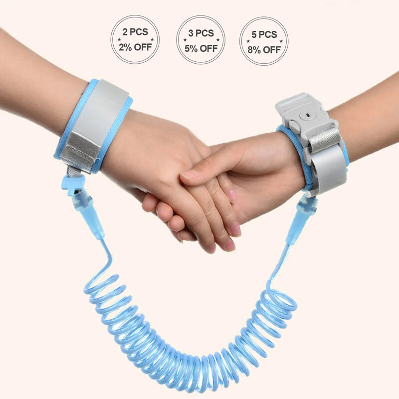 1.5m Anti Lost Wrist Link Toddler Safety Leash with Key Lock Kid Anti Lost Bracelet Children Traction Rope