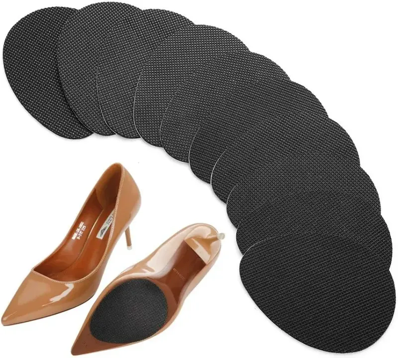 Polymères coordonnants auto-adhésifs pour chaussures, coussinets en caoutchouc, autocollant pour talons hauts avant-pied, protecteur de semelle de talon haut, degré d'usure, 2 pièces, 10 pièces