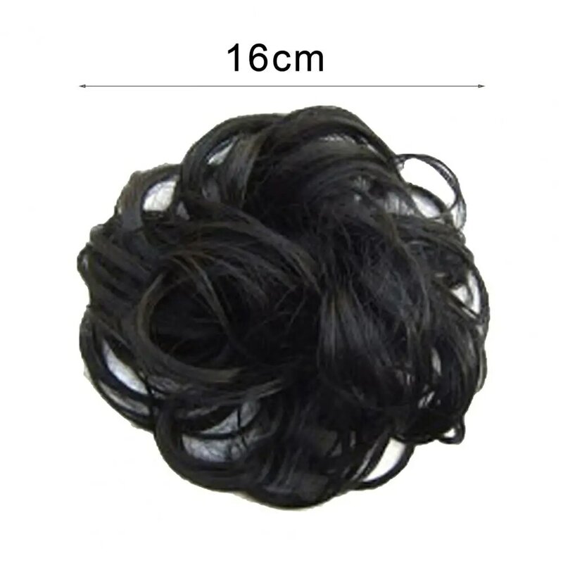 15cm di diametro Hair Bun All-match ricci Women Hair Bun Extension per viaggi Shopping incontri Chignon disordinati fascia per capelli ricci elastico