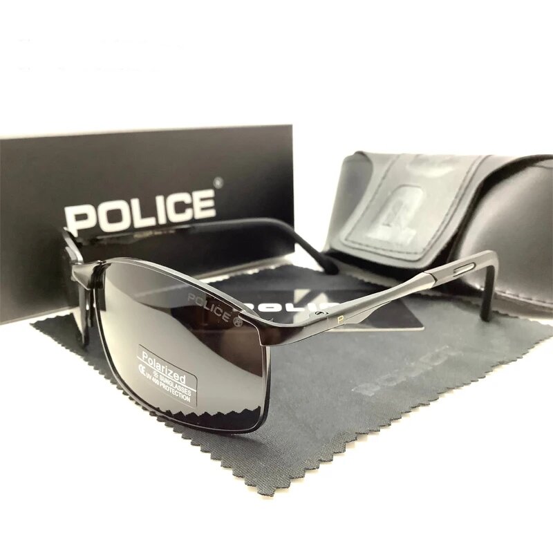 Quadratische volle Rahmen polarisierte Retro Sonnenbrille Polizist Mode Brille Marke Designer Sonnenbrille Spiegel Luxus für Männer Frauen